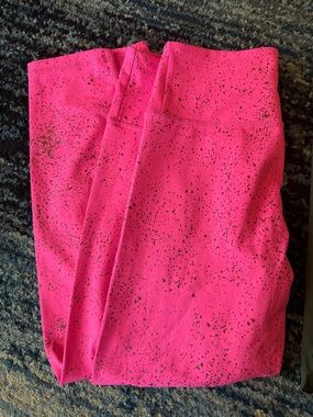 Bright Hot Pink Speckled Leggings